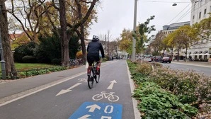 Der neue Ringradweg findet langsam Anklang, wie die Messstellen im Boden zeigen
