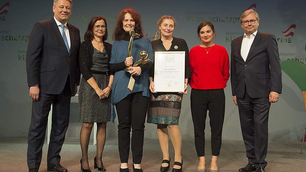Andrä Rupprechter, Esther Mitterstieler, Beatrix Altendorfer, Andrea Breithuber (&quot;Nachhaltig in Graz&quot;) und Alexander Wrabetz 
