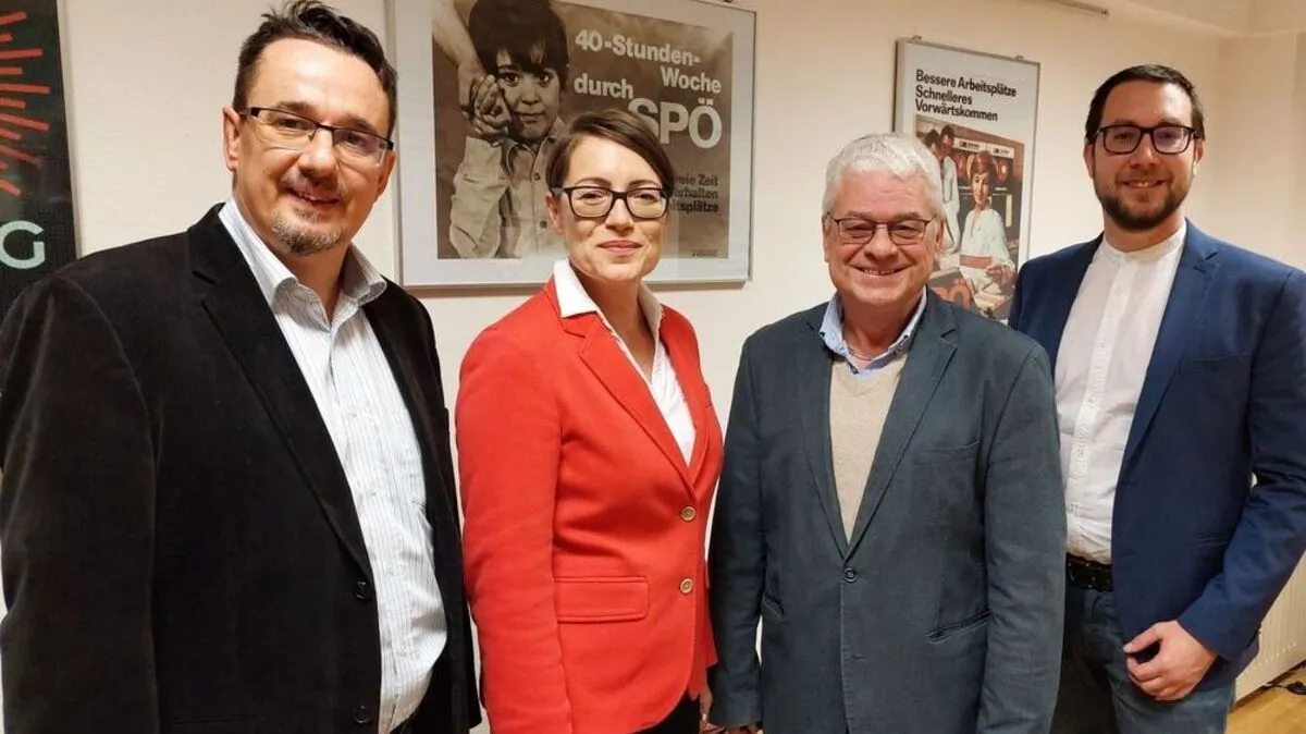 Christian Füller, Elke Florian, Hannes Dolleschall und Thorsten Wohleser von der SPÖ Judenburg