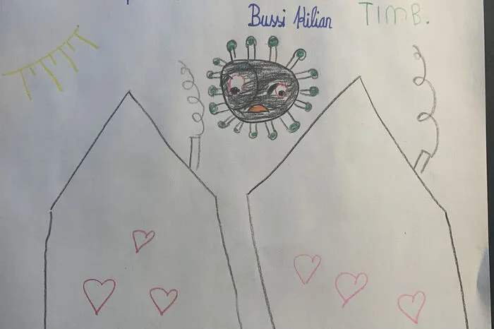 Kilian Bödenler (11) und Tim Bödenler (6) aus Bad Gleichenberg schicken einen Gruß an Oma und Opa Margit und Franz Greiner in Mühldorf bei Feldbach.