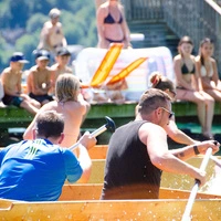 Beim Sautrogrennen wurde es spannend