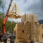 Die Kosakenkapelle in der Peggetz nimmt Form a