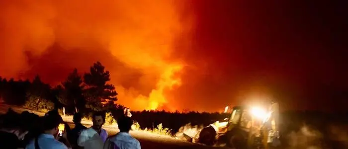 Waldbrand in Karabük in der Türkei, aufgenommen am 28. Juli