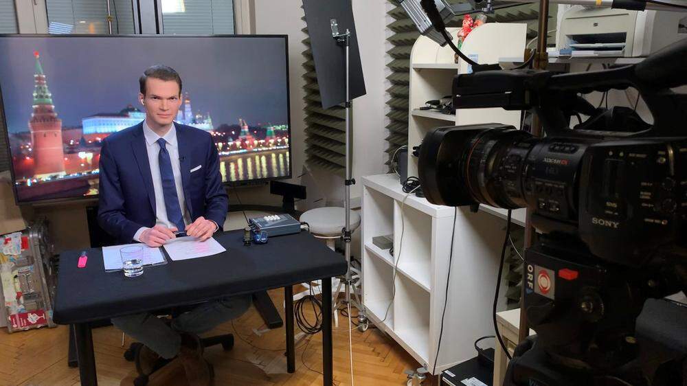 Das Zensurgesetz beeinflusst auch die tägliche Arbeit in Moskau. Im Bild Paul Krisai, Leiter des ORF-Korrespondentenbüros in Moskau