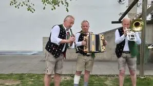 Die Edlseer spielten auf bei der Pressekonferenz zur „Straße der Musik“