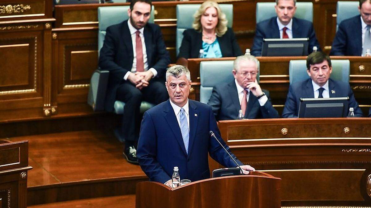 Kosovo-Präsident Hashim Thaci (Archivaufnahme) 