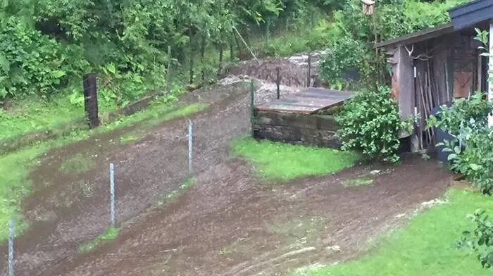 Heftiger Regen ging in Feldkirchen nieder.