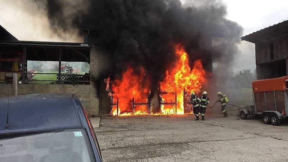 Die Feuerwehrleute konnten ein Übergreifen der Flammen verhindern
