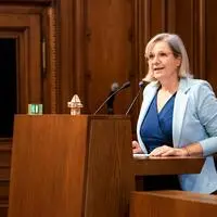 Judith Schwentner (Foto stammt von der Donnerstags-Sitzung)