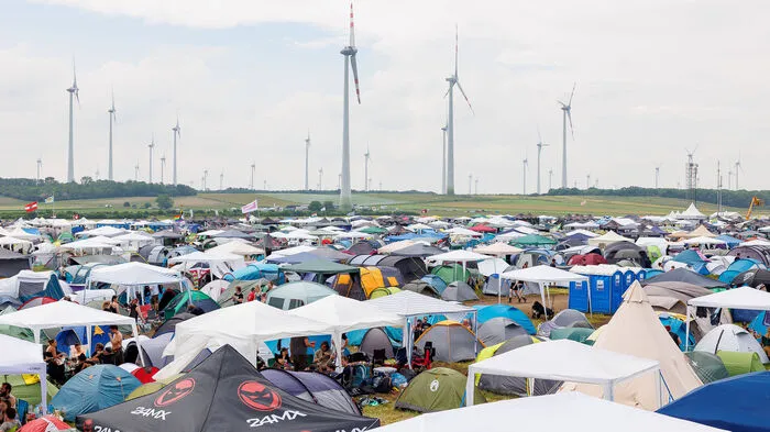 Der letzte Festivaltag: Ein Blick auf den Campingplatz