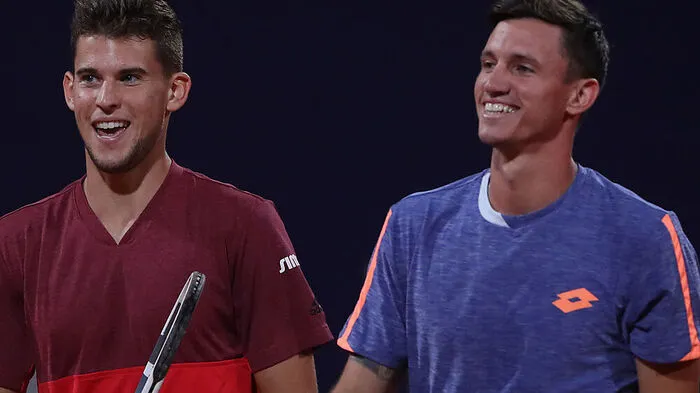 Dominic Thiem (links) und Dennis Novak