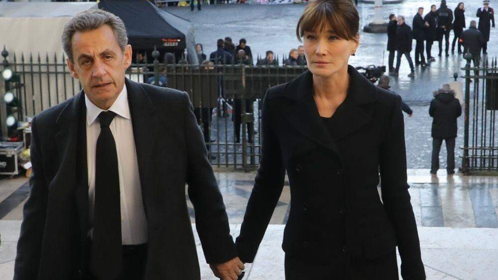 Sarkozy mit Frau Carla Bruni 