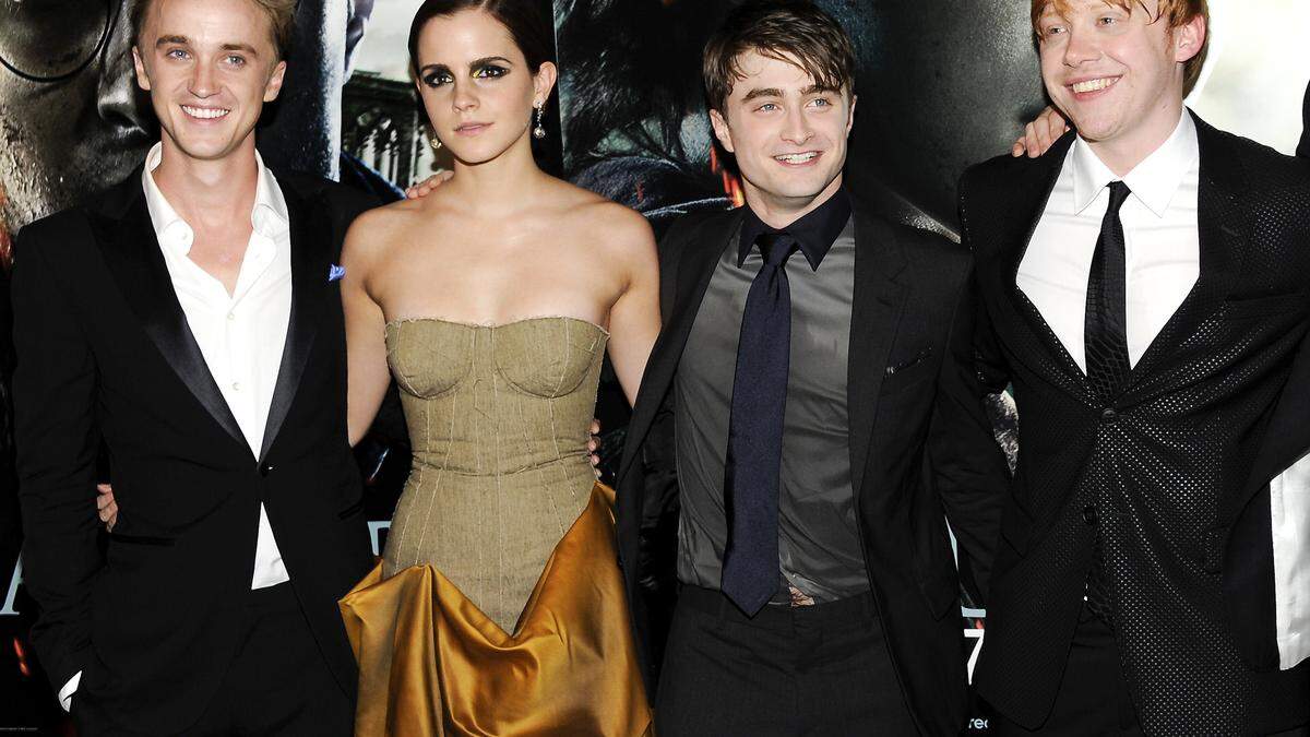 Tom Felton, Emma Watson, Daniel Radcliffe und Rupert Grint 