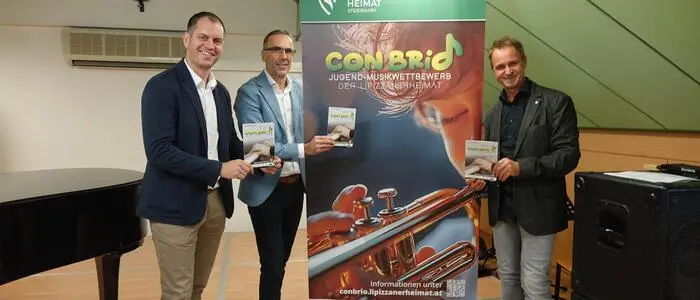 Die Musikschuldirektoren des Bezirks: Peter Lidl (Ligist), Wolfgang Jud (Voitsberg und Bärnbach) sowie Gernot Kollmützer (Köflach)