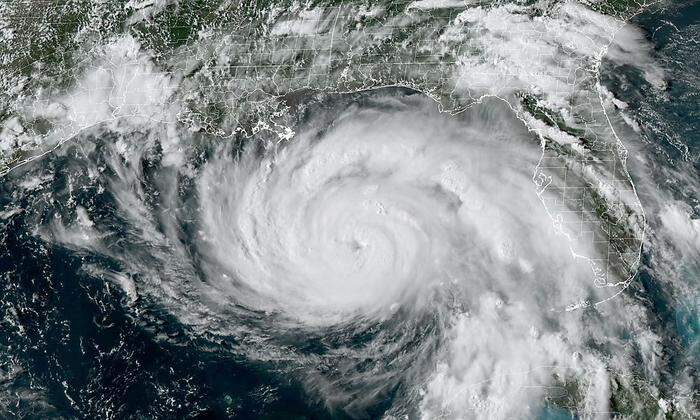 Das Satellitenbild zeigt Hurrikan "Ida" am 28. August.