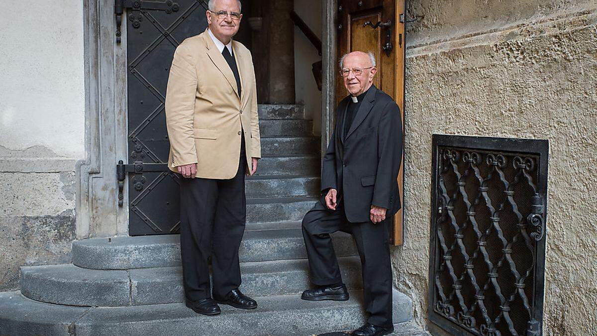 Heinrich Schnuderl und Gottfried Lafer sind mit Herz und Seele für den Dom und die Bewohner der Pfarre da