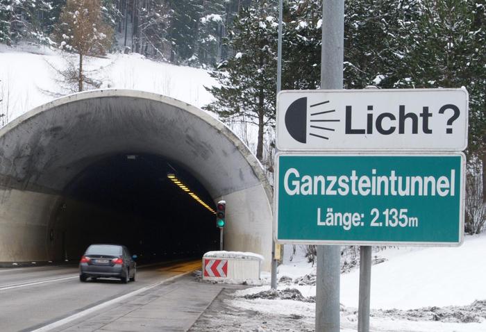 Von den nächtlichen Sperren ist unter anderem der Ganzsteintunnel betroffen