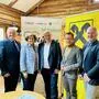 Edward Lerchbacher (Leiter Raiffeisenbank Pöls), Sonja Hubmann-Winter, Obmann Reinfried Ehweiner, Bürgermeister Gernot Esser und Bürgermeister Ewald Haingartner 