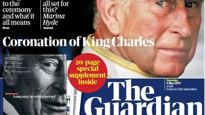 "The Guardian" berichtet mit einem 20-seitigen Special über die gestrige Krönung von König Charles III.