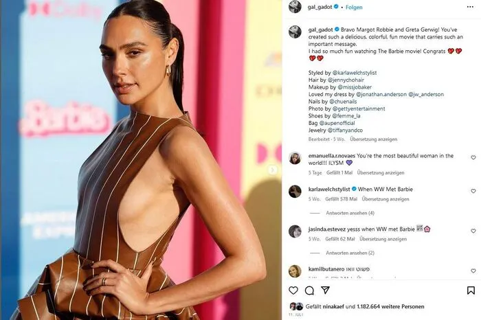 Die Schauspielerin outete sich als großer Fan der Verfilmung, wie sie auf Instagram schrieb.