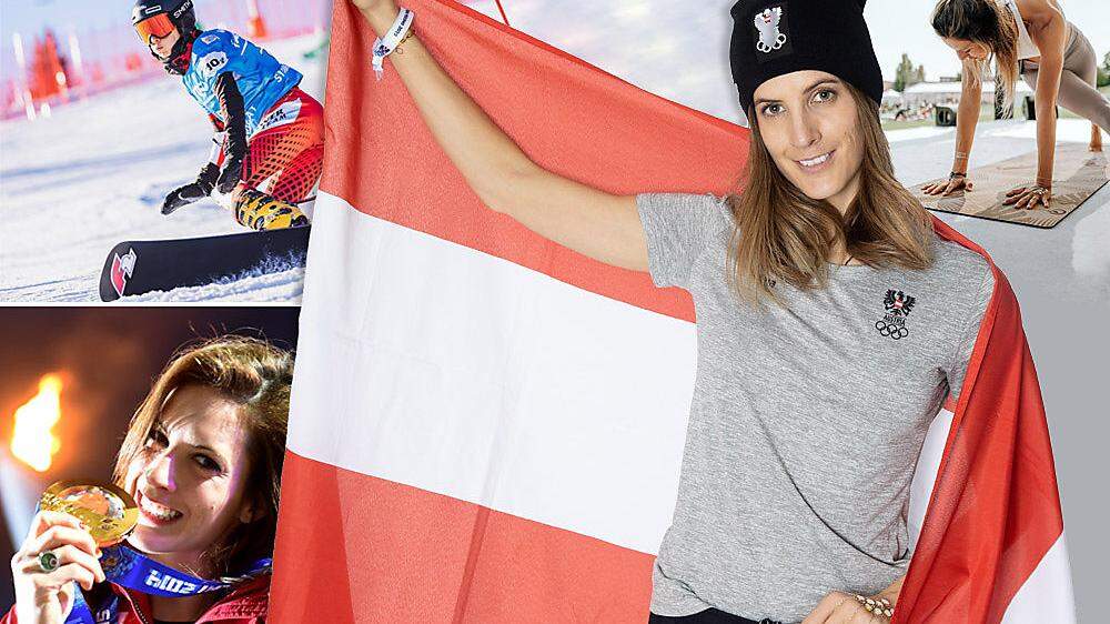 2014 holte Snowboarderin Julia Dujmovits Gold – in Peking wird die Yoga-Expertin die Fahne ins Stadion tragen