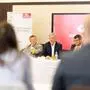 Messe-Aufsichtsratsvorsitzender Harald Kogler Klagenfurts Bürgermeister Christian Scheider und LH-Stellvertreter Martin Gruber bei der Bilanz der Kärntner Messen | Messe-Aufsichtsratsvorsitzender Harald Kogler (Mitte) mit Klagenfurts Bürgermeister Christian Scheider und LH-Stellvertreter Martin Gruber bei der Bilanz der Kärntner Messen