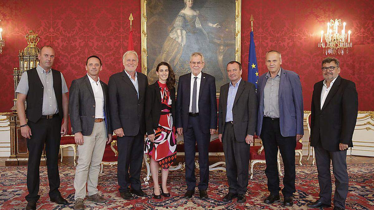 Ehrenhausener Delegation wirbt beim Bundespräsidenten um Unterstützung für ein regionales Projekt