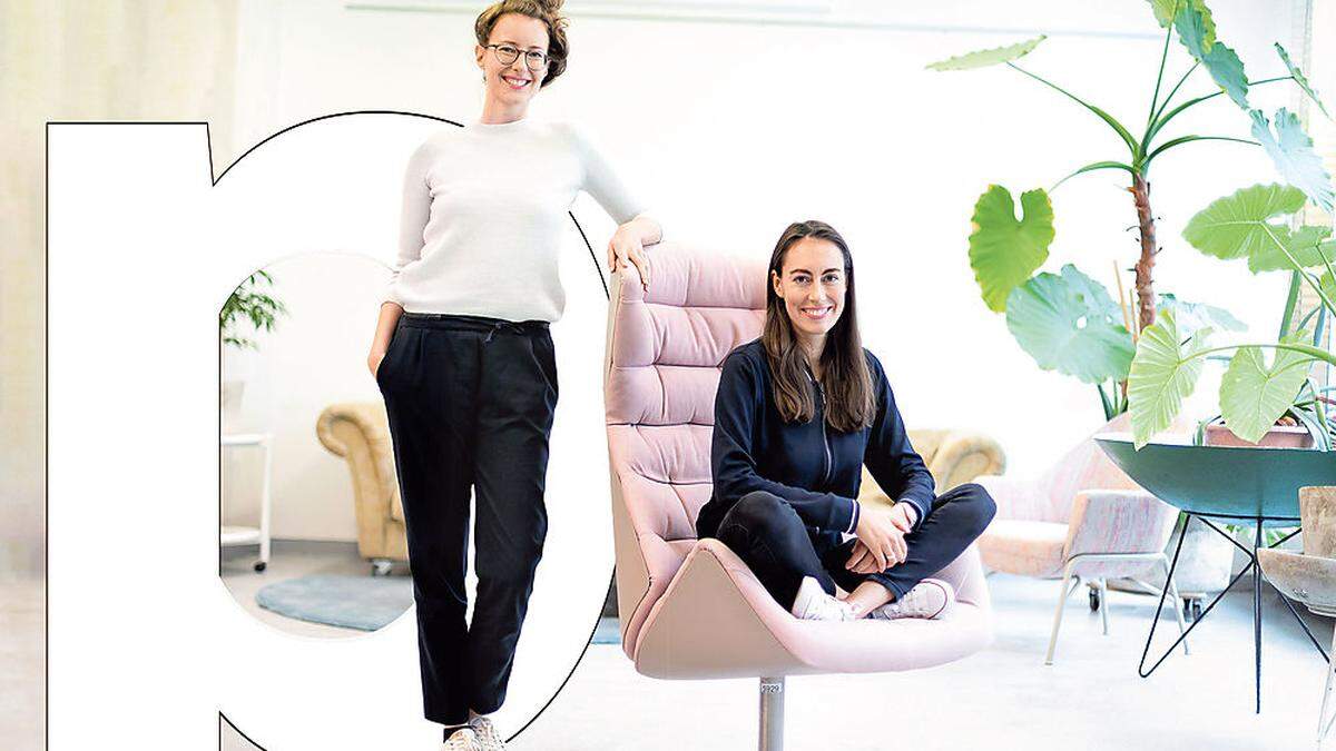 Klaudia Bachinger (links, 33) ist Gründerin und CEO der Plattform WisR, Carina Roth (rechts, 31) ist CEO und CFO von WisR, einer  Jobplattform für ältere  Menschen