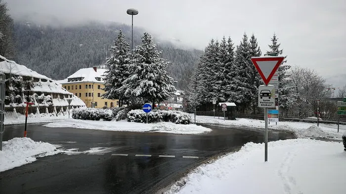 Der erste Schnee in diesem Winter.