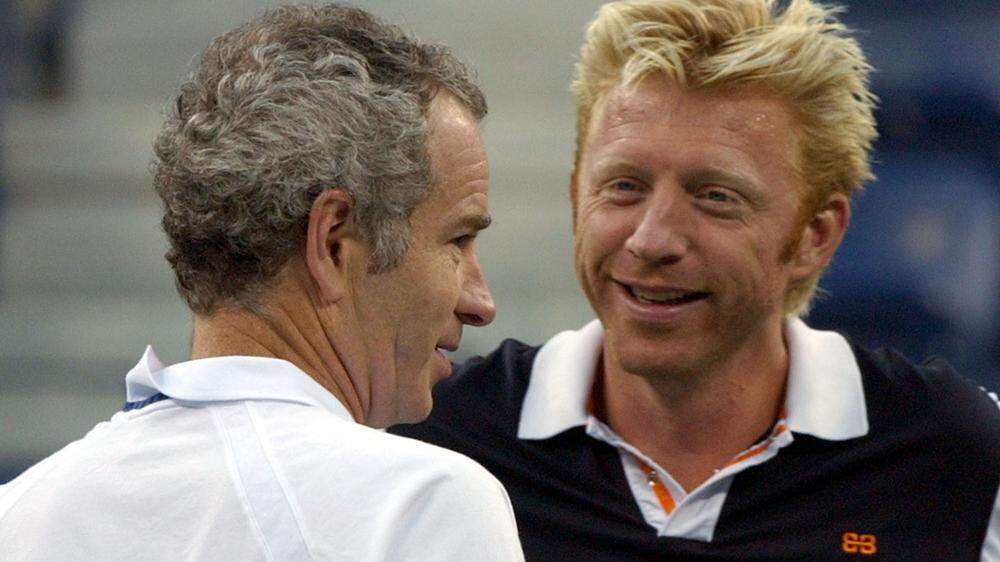 McEnroe und Becker bei den US Open im Jahr 2002