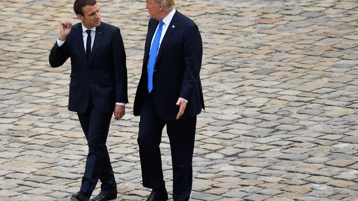 Frankreichs Staatschef Emmanuel Macron hat seinen US-Kollegen Donald Trump am Donnerstag zu politischen Gesprächen in Paris empfangen.