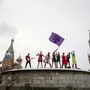 Pussy Riot vor dem Moskauer Kreml