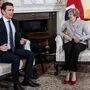 Sebastian Kurz und Theresa May in der Downing Street