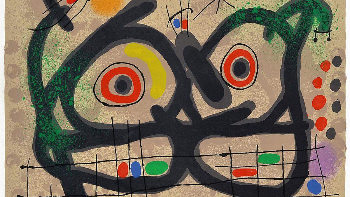 Farblithografie von Joan Miró aus dem Jahr 1967