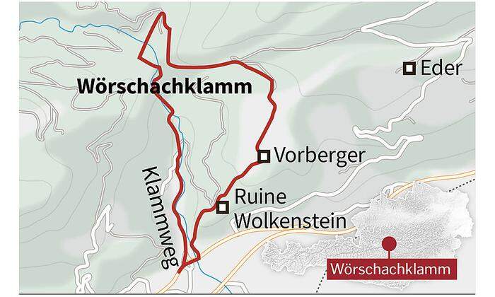 Die Tour durch die Wörschachklamm