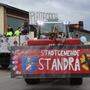 Auch die finanzielle Situation der Stadtgemeinde St. Andrä wurde auf einem Wagen überspitzt präsentiert