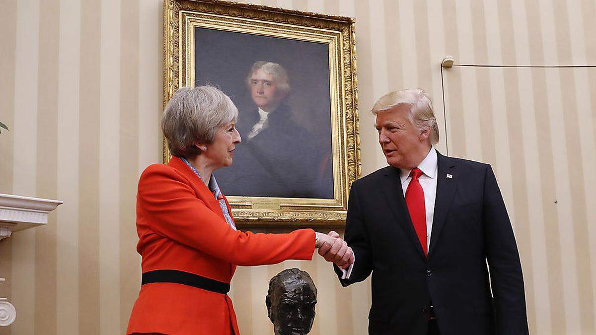 Theresa May bei Donald Trump