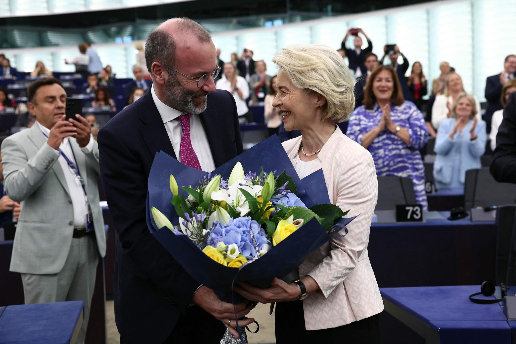 EU-Parlamentspräsidentin : Mitte-Allianz sicherte Ursula von der Leyen die zweite Amtszeit 