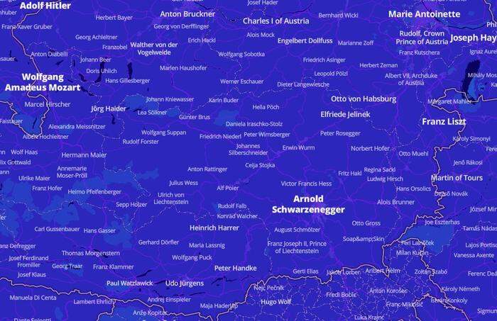 Die Karte für Steiermark und Kärnten 