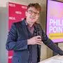 Philipp Pointner bei seiner Rede nach der Kür als Spitzenkandidat