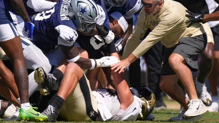 Das gemeinsame Training der Dallas Cowboys und der New Orleans Saints endete in einem Scharmützel