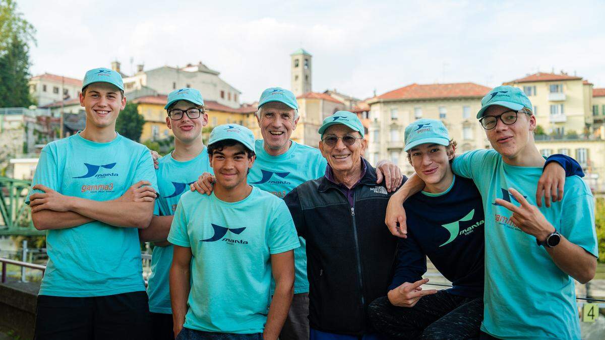 Aaron Kofler, Premysl Synek (CZE), Thyzzian Torras (ESP), Ed Wolffhardt, Roberto D'Angelo (ITA), Jachym Fröhlich (CZE) und Noah Wilhelmer (AUT) 