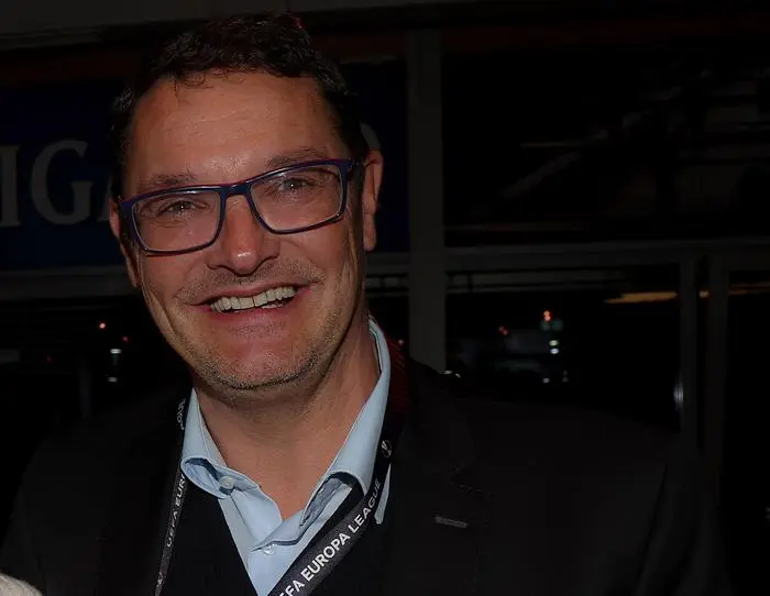 GRAZ,AUSTRIA,26.OCT.23 - SOCCER - UEFA Europa League, SK Sturm Graz vs Atalanta Bergamo Calcio. Image shows Wolfgang Rebernig with his daughter.
Photo: GEPA pictures/ Hans Oberlaender