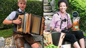Andreas Straßegger und Philip Matilo Pscheidt sind auf der Harmonika echte Champions