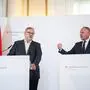 Wiens Stadtrat Peter Hacker (SPÖ, l.) und Innenminister Gerhard Karner (ÖVP).