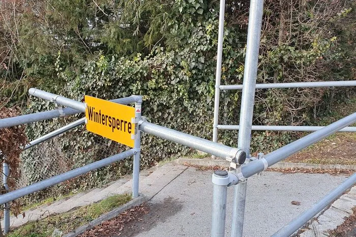 Wintersperre mal anders: ein Seitenweg in Geidorf