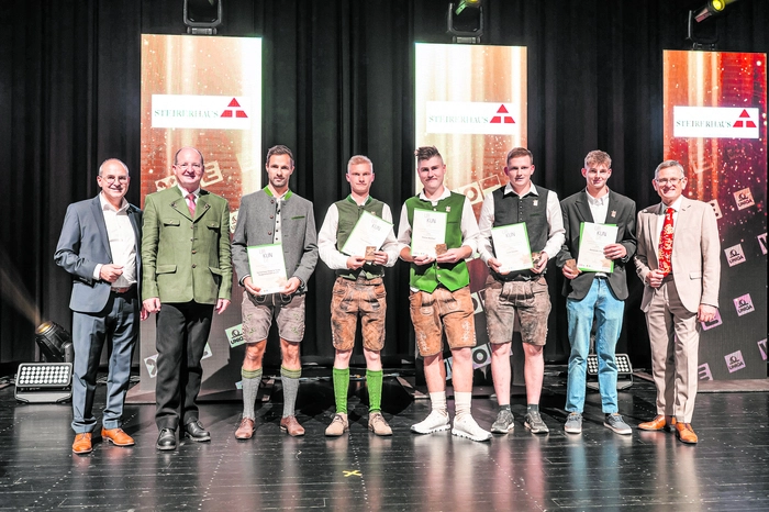 Die Stars von Steirerhaus Teubl & Teubl: Felix Hofmann,
Florian Kochauf, Luca Gauster und  Alexander Prem