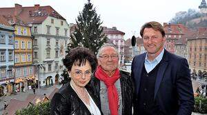 Ralph Hasenhüttl mit seinen Eltern in Graz
