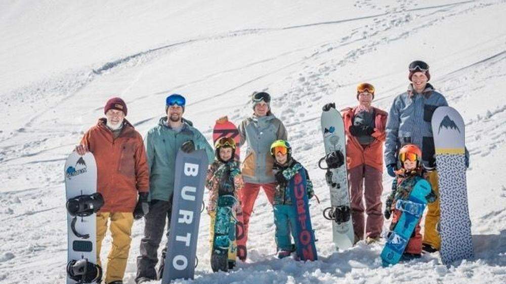 Drei Generationen im Schnee  seit den 1980ern fährt Familie Krebernik Snowboard