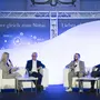 Moderatorin Sabine Kronberger diskutierte u. a. mit Markus Mair (CEO Styria Media Group), Torsten Ullrich (Fraunhofer Austria) und  Martin Lux, Präsident der Notariatskammer Steiermark